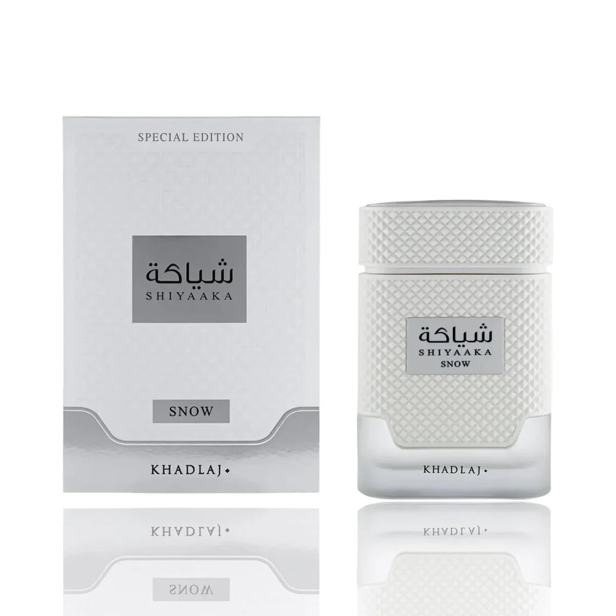 Khadlaj Shiyaaka Snow Special Edition EDP 100ml - Frasco y caja