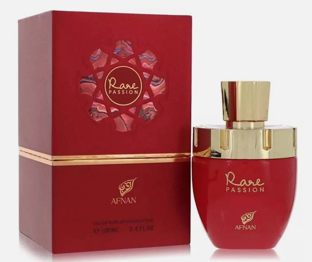 Afnan Rare Passion EDP 100ml - Frasco y caja