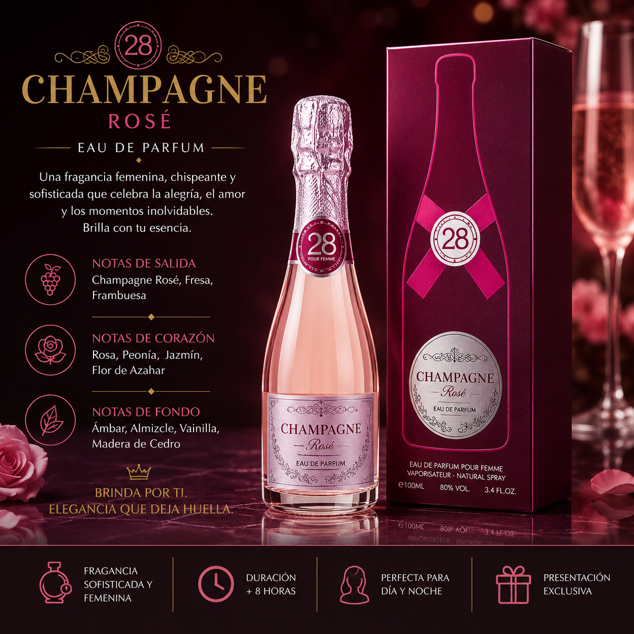 Bharara Champagne Pink EDP 100ML