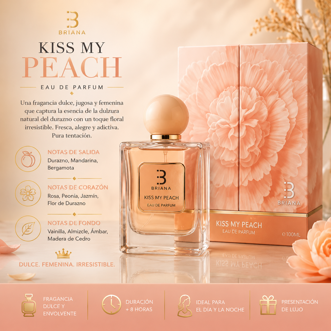 Bharara Kiss My Peach EDP 100ML