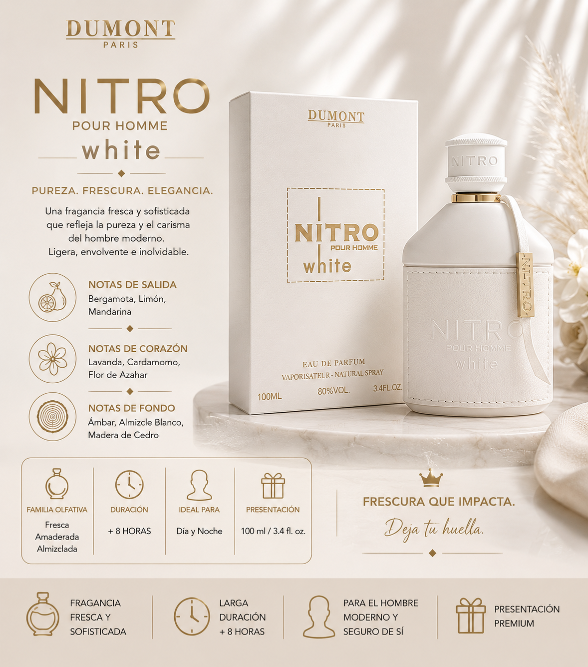 Dumont Paris Nitro White Pour Homme EDP 100ml