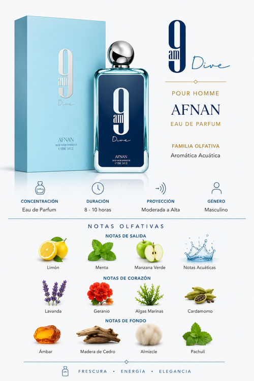 Afnan 9AM Dive EDP Men 100ml