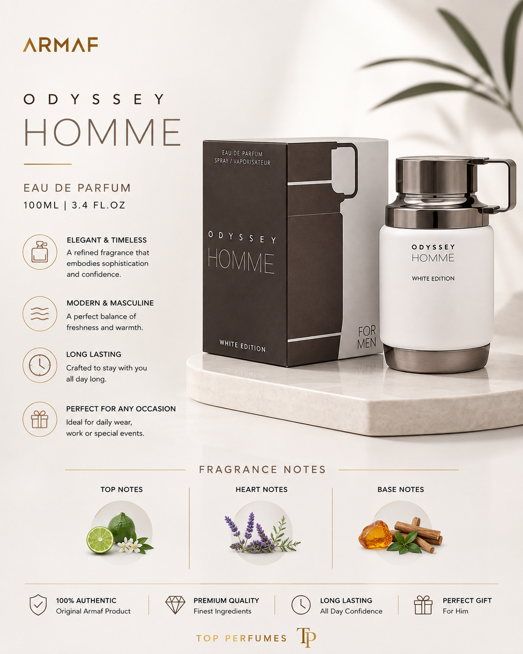 Armaf Odyssey Homme White Men EDP 100ml