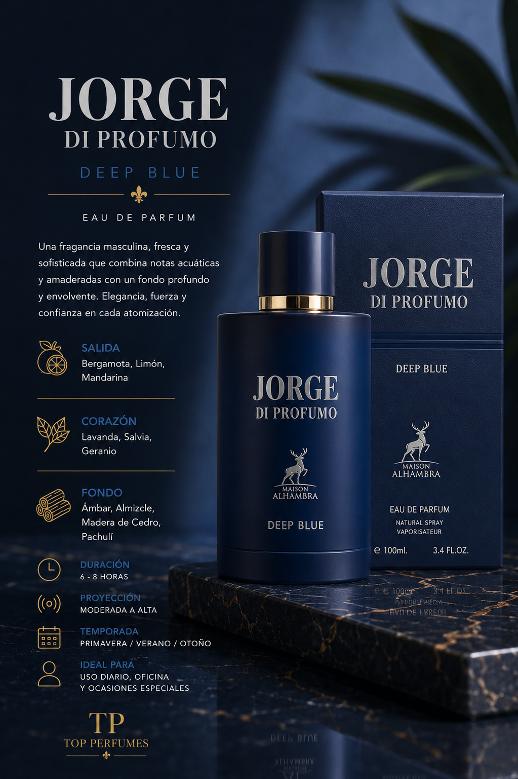 Maison Alhambra Jorge Di Profumo Deep Blue Men EDP 100ml