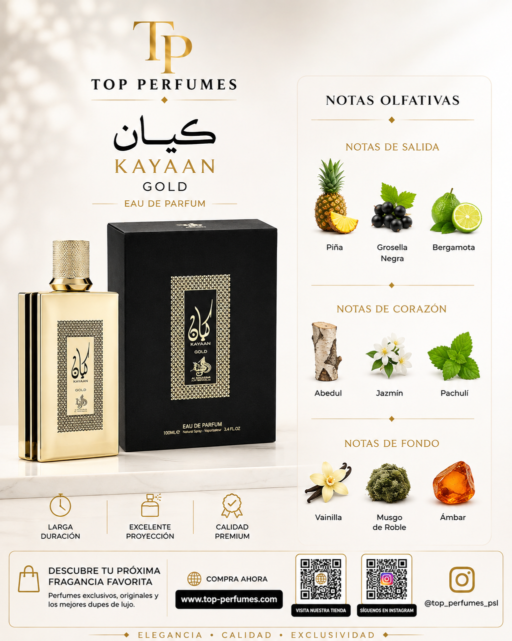 Al Wataniah Eternal Kayaan Gold Men EDP 100ML
