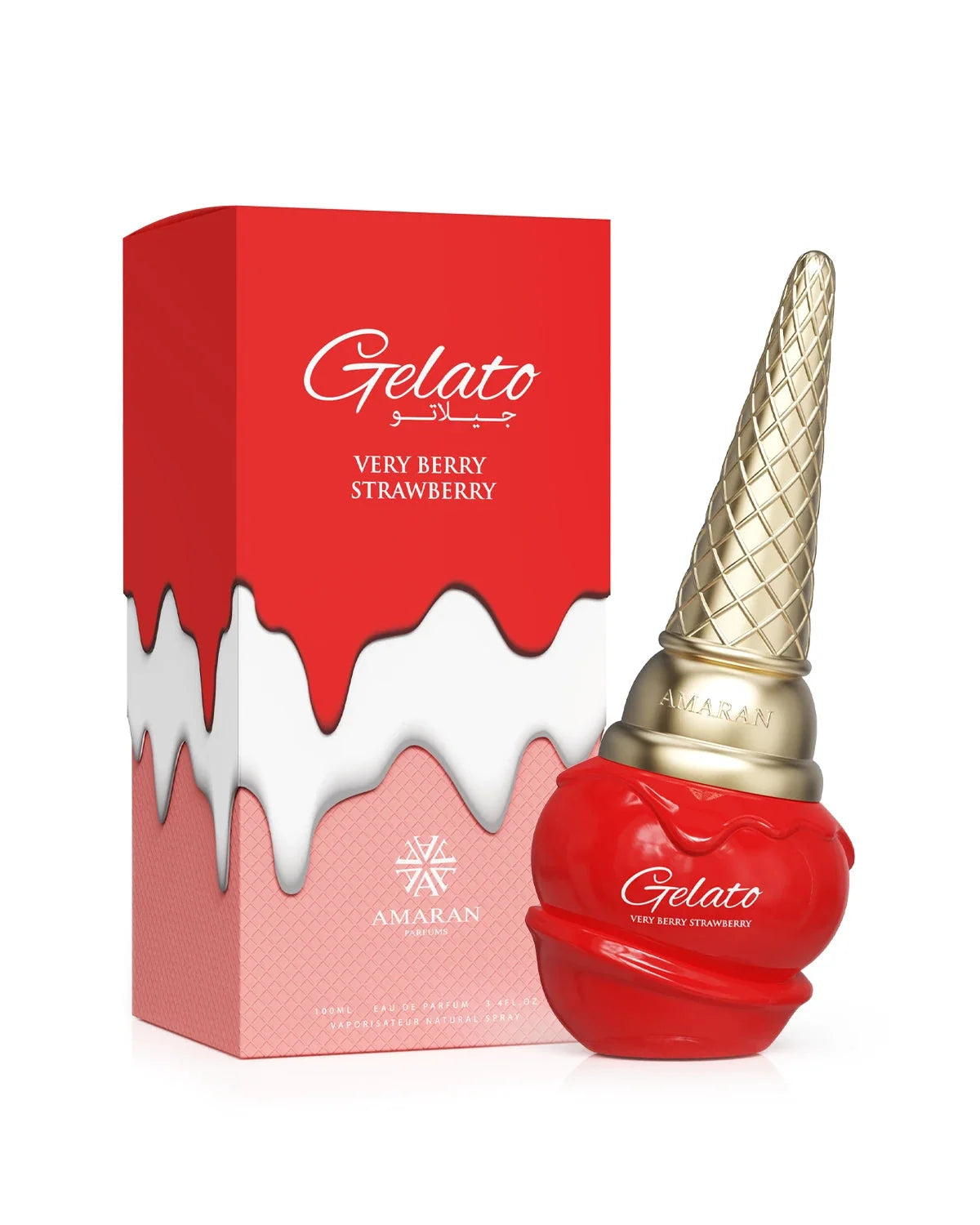 Amaran Gelato Very Berry Strawberry EDP 100ml, botella y caja