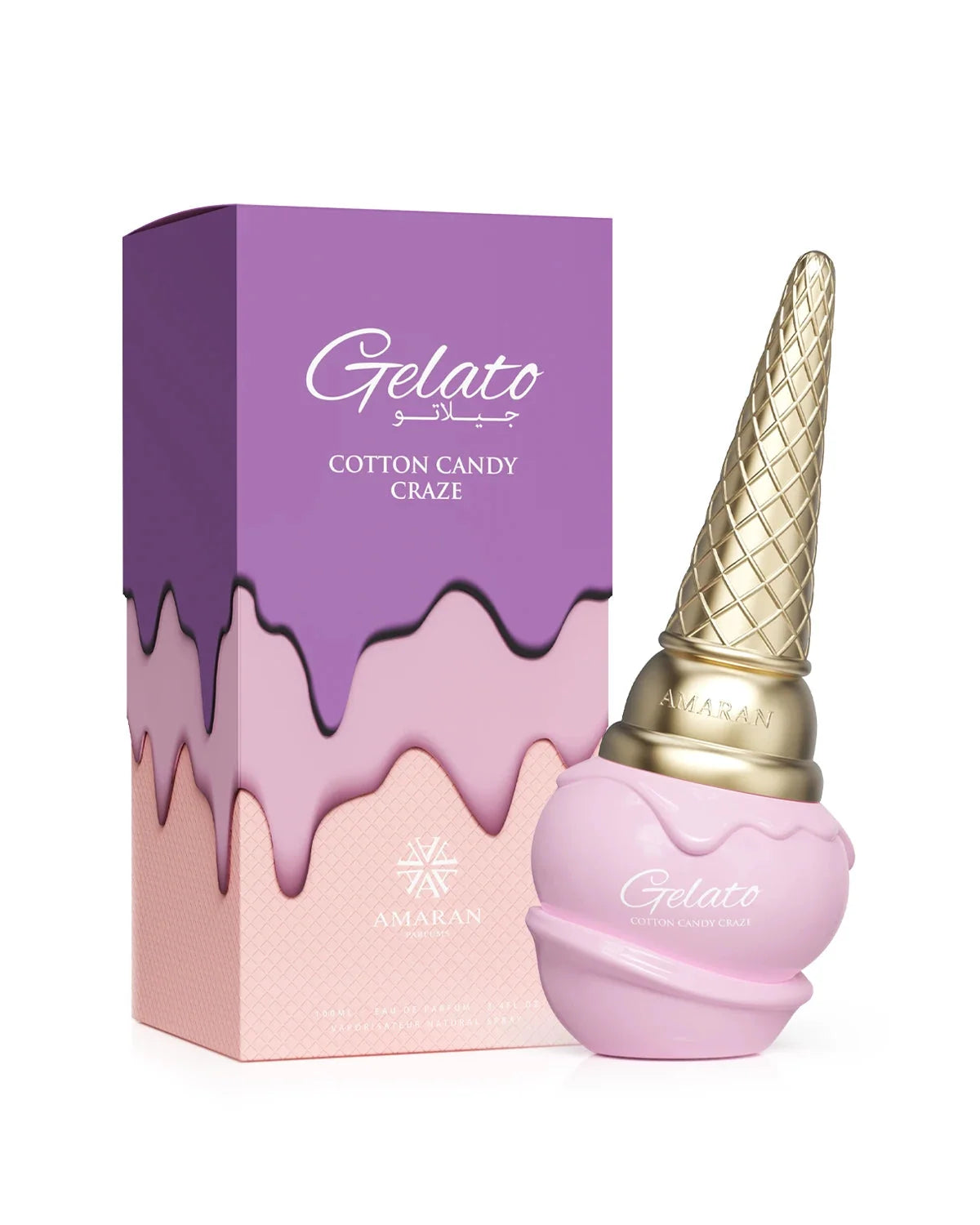 Amaran Gelato Cotton Candy Craze EDP 100ml, botella y caja