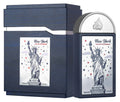 Lattafa New York The City of Dreams Unisex EDP 100ml — frasco azul marino con Estatua de la Libertad
