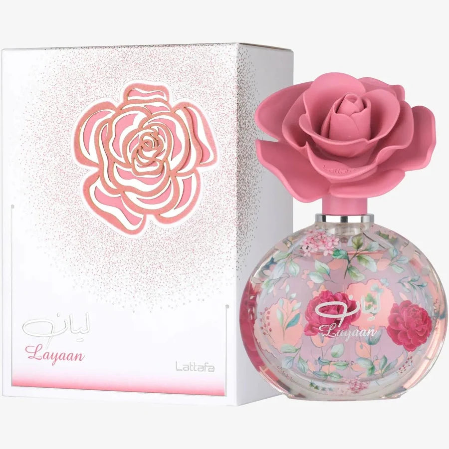 Lattafa Layaan Women EDP 100ml - caja y frasco