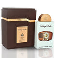 Lattafa Vintage Radio Unisex EDP 100ml — frasco blanco con radio vintage y caja marrón dorada