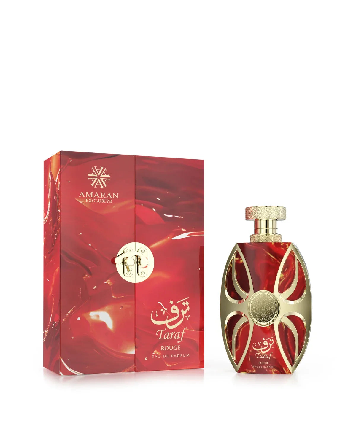 Amaran Taraf Rouge EDP 100ml, botella y caja