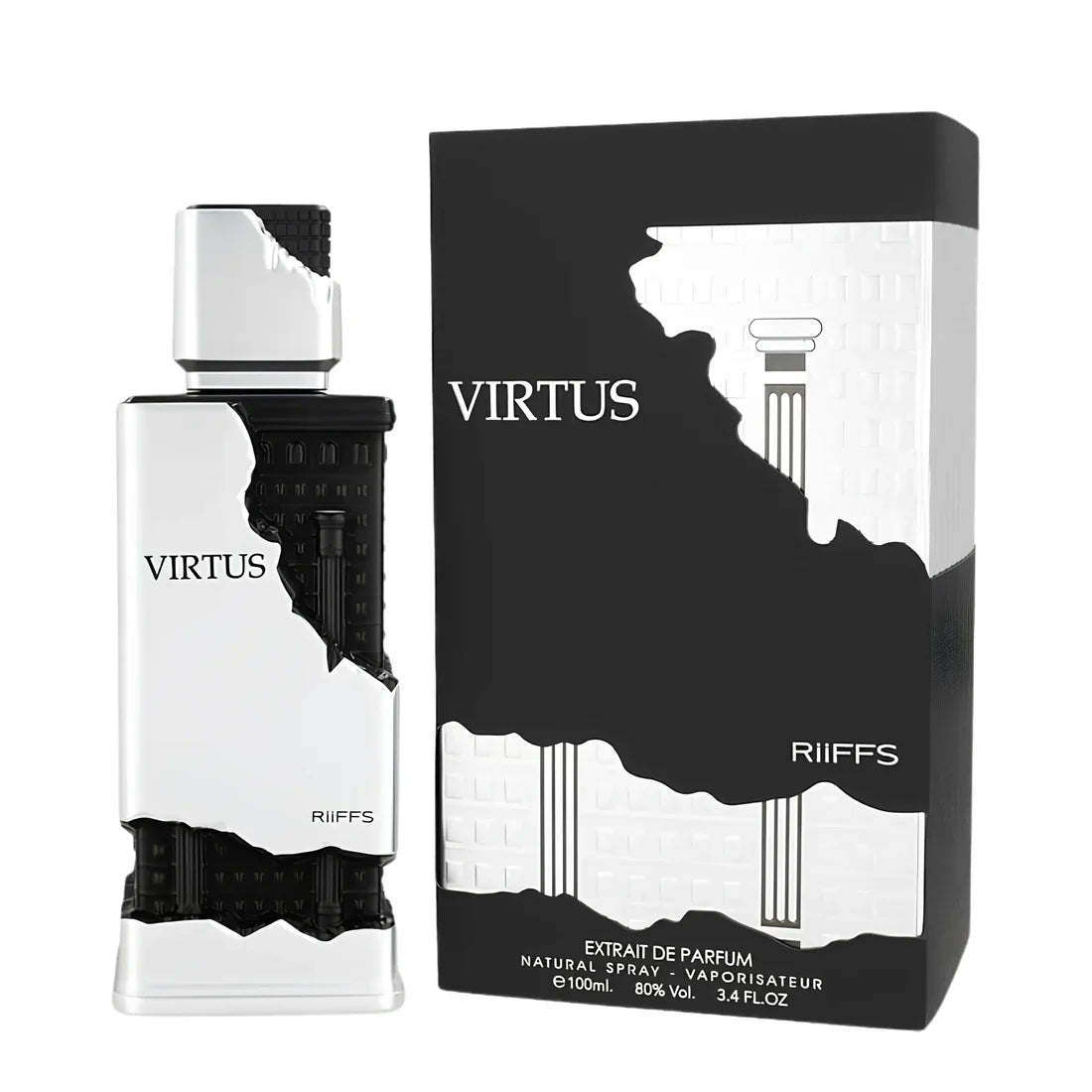 Riiffs Virtus Extrait de Parfum 100ml, botella y caja