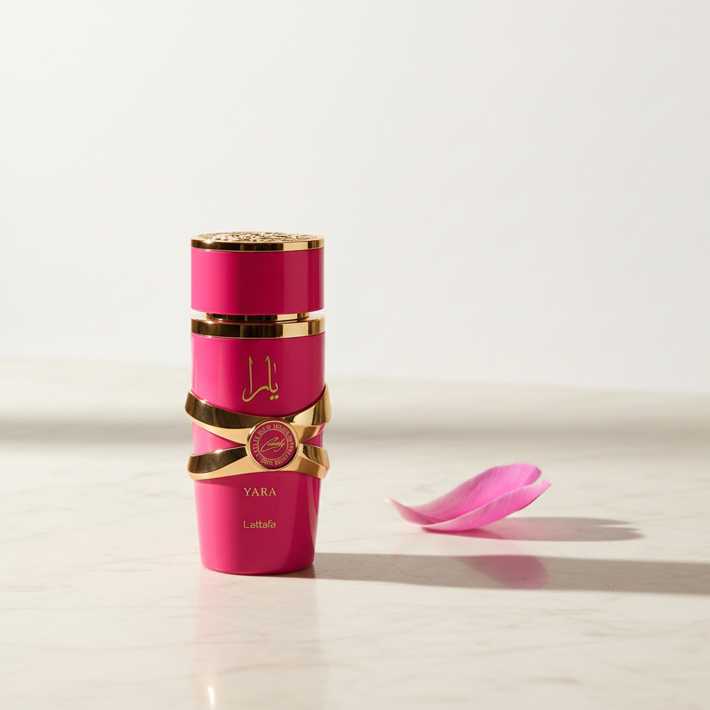 Lattafa Yara Candy — editorial de lujo minimalista Top Perfumes