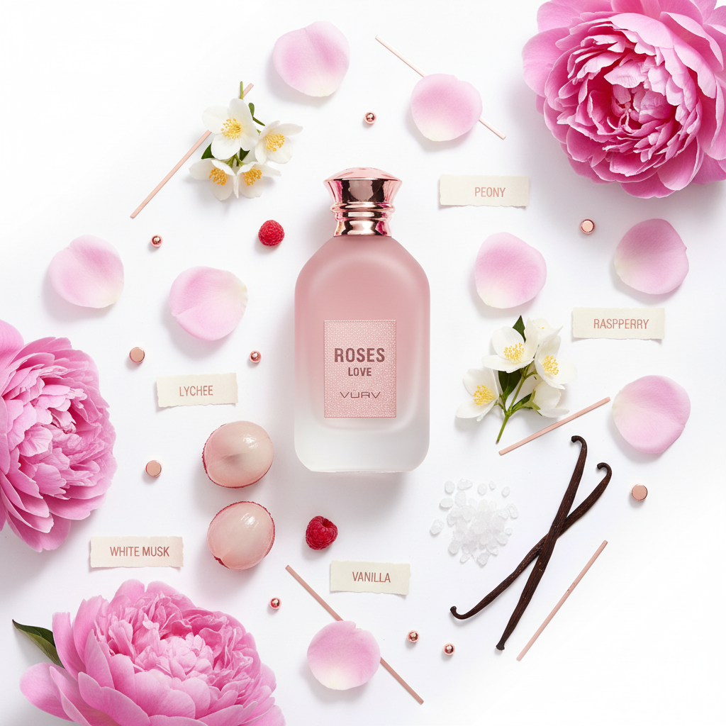 Vurv Roses Love fondo blanco ingredientes