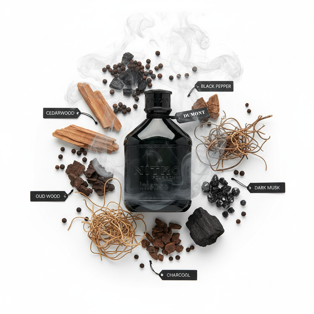 Dumont Nitro Black Intense fondo blanco ingredientes