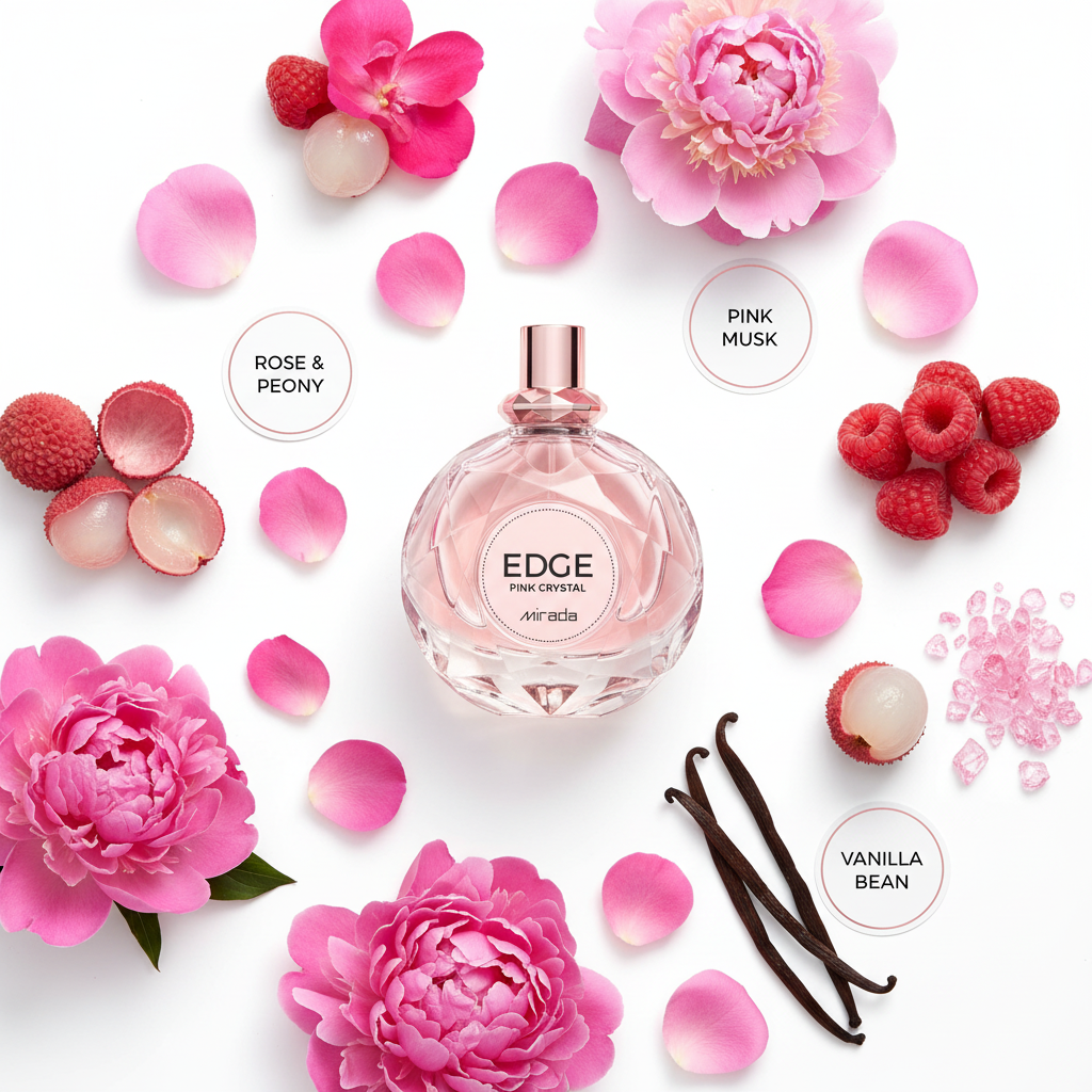 Mirada Edge Pink Crystal fondo blanco ingredientes