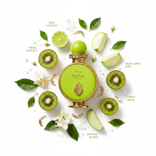 Ahuja Kiwi Tart fondo blanco ingredientes