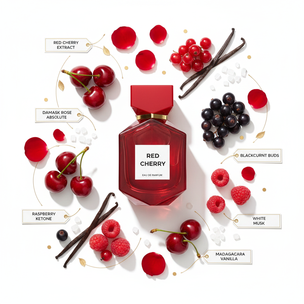 Camara Red Cherry fondo blanco ingredientes