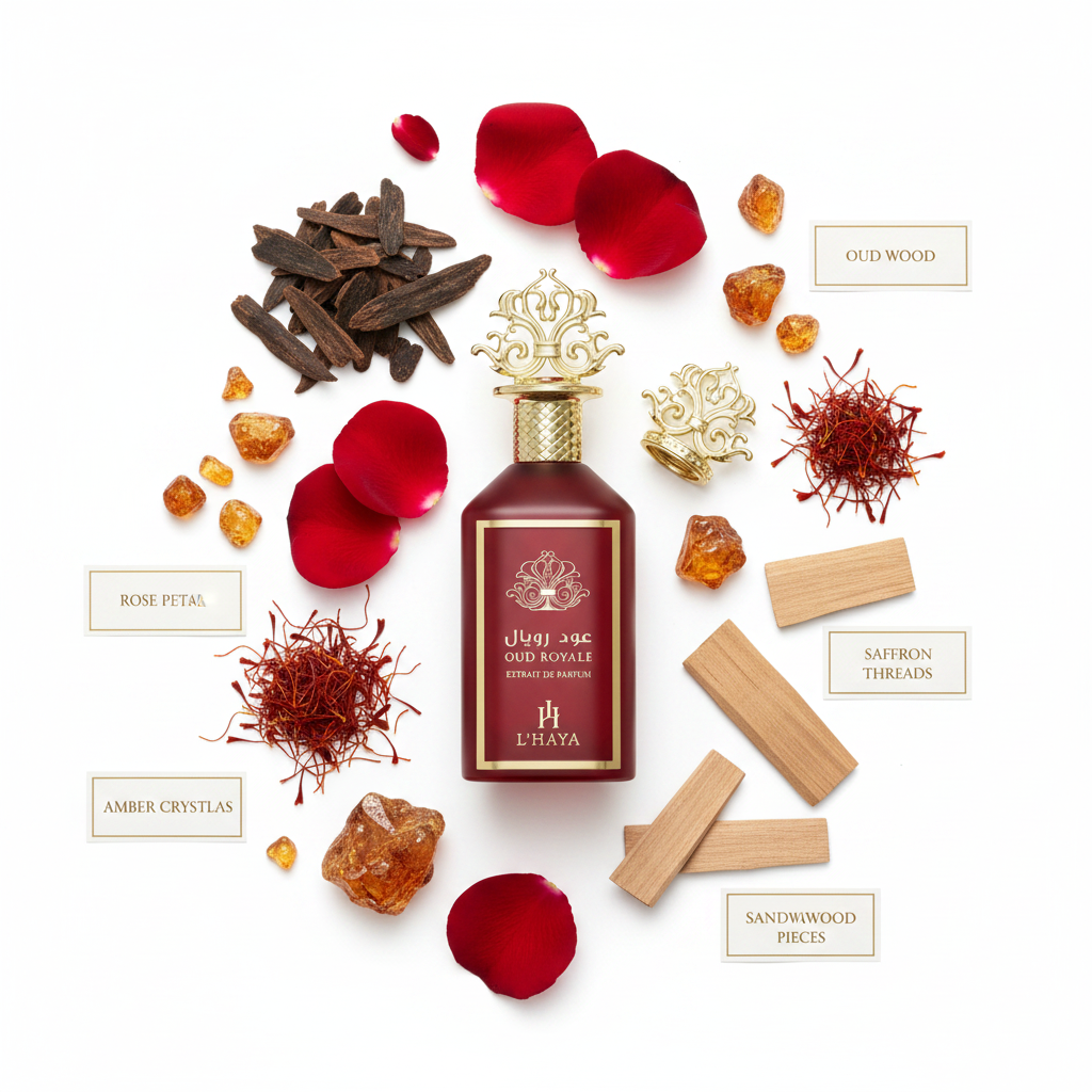 Oud Royale L'Haya fondo blanco ingredientes